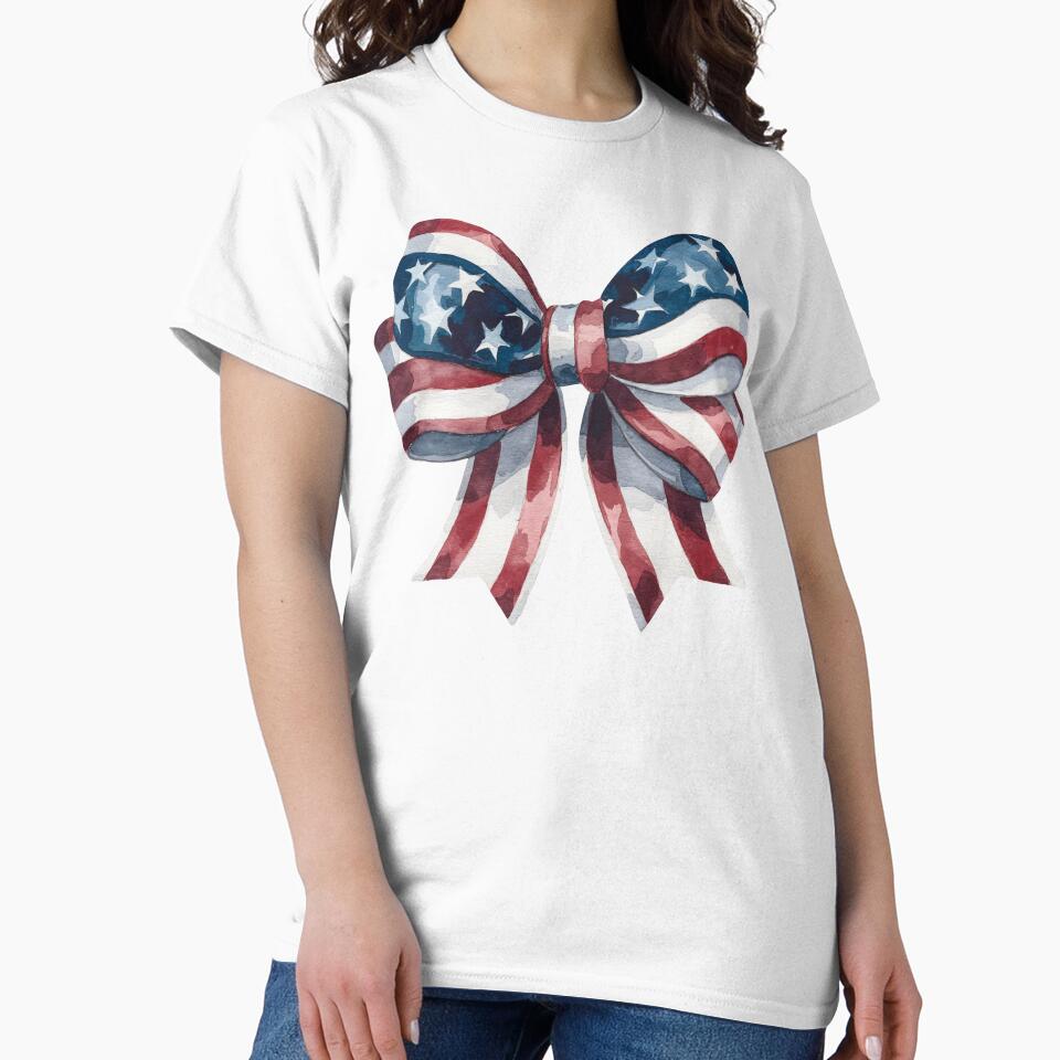 Watercolor American Coquette Bow by moimesfolies