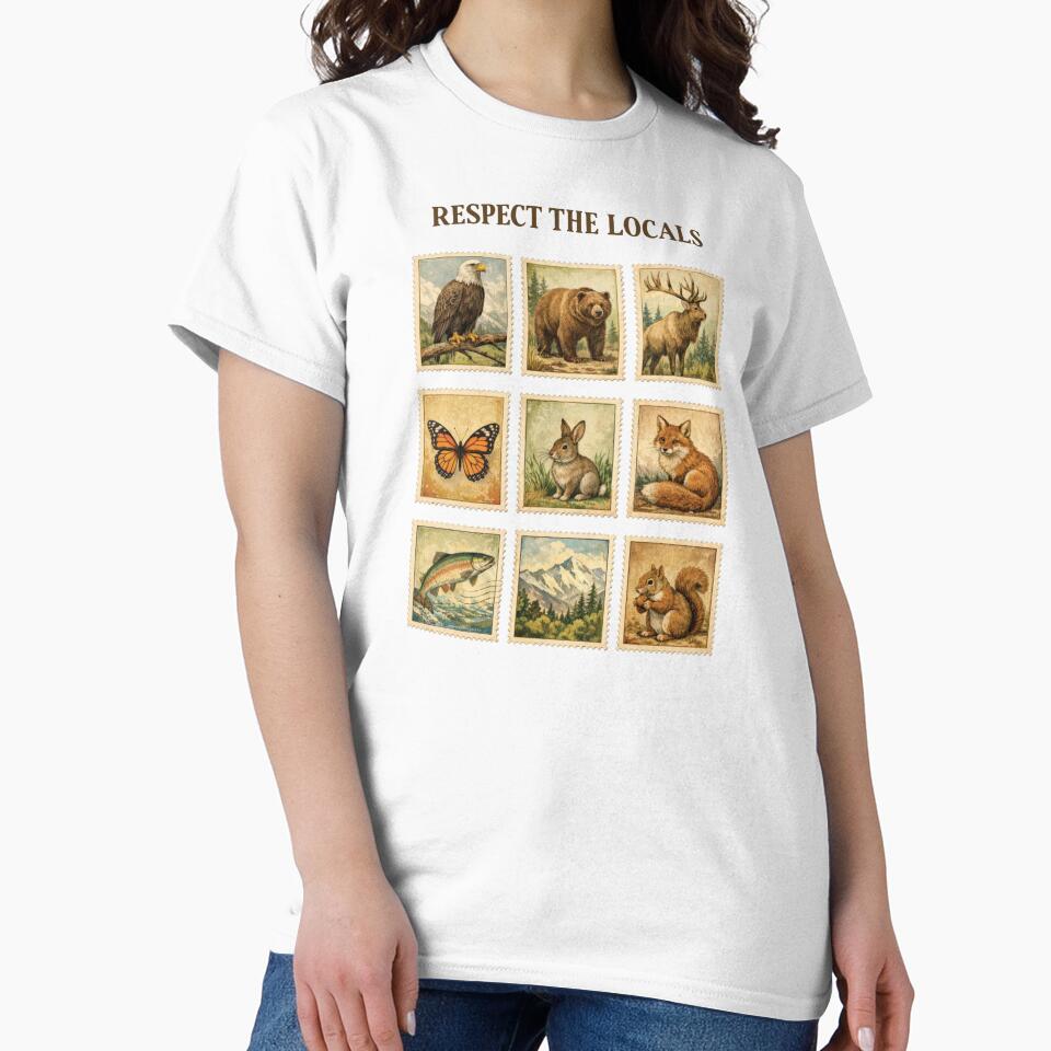 Respect The Local Wildlife, Animal Lover, Protect National Parks, Postage Stamp by SanipepaVase