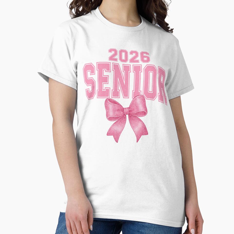 Senior 2026 Pink Glitter Bow by Clinomania Art