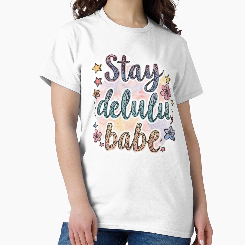 Stay Delulu  babie quotes meme stickers| Delulu Is The Solulu Sticker | Funny Meme Aesthetic | In My Delulu Era 2026 | Kpop Delusional overthinking manVibes v13 by CosmicNook1