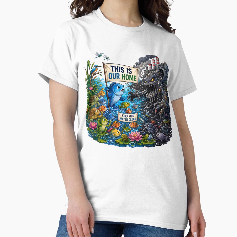 Keep Our Water Clean Pollution Monster Sticker by Nuvoro Eco Awareness