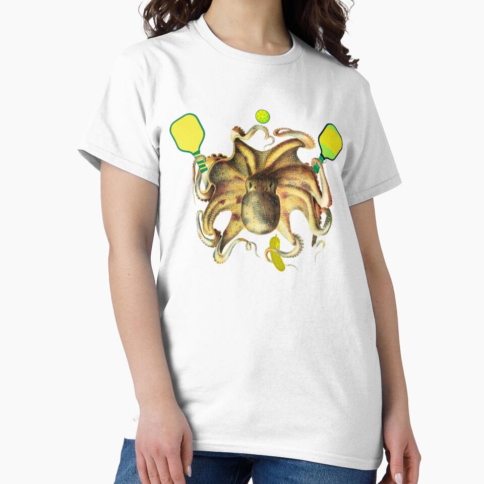Vintage Octopus Pickleball Master Illustration by area248
