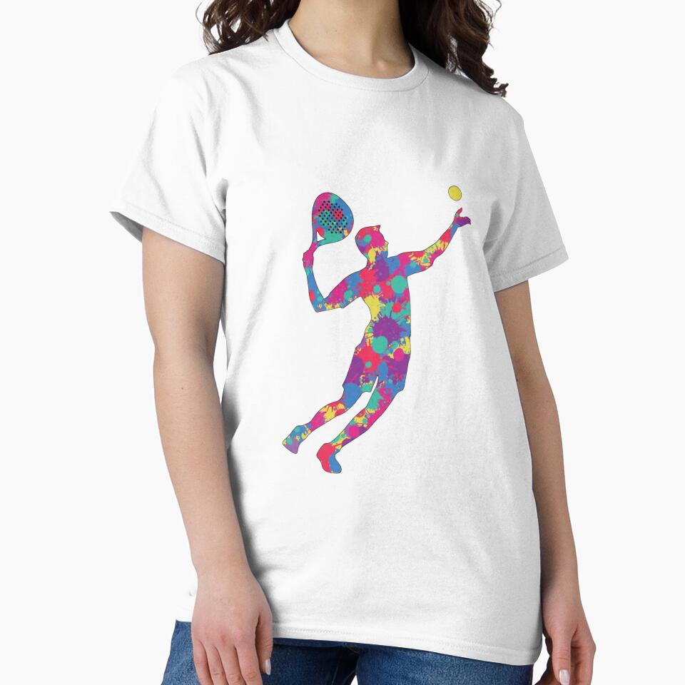 Padel Player Splatter Art — Colorful Sport Silhouette Illustration by Colorful-Garden