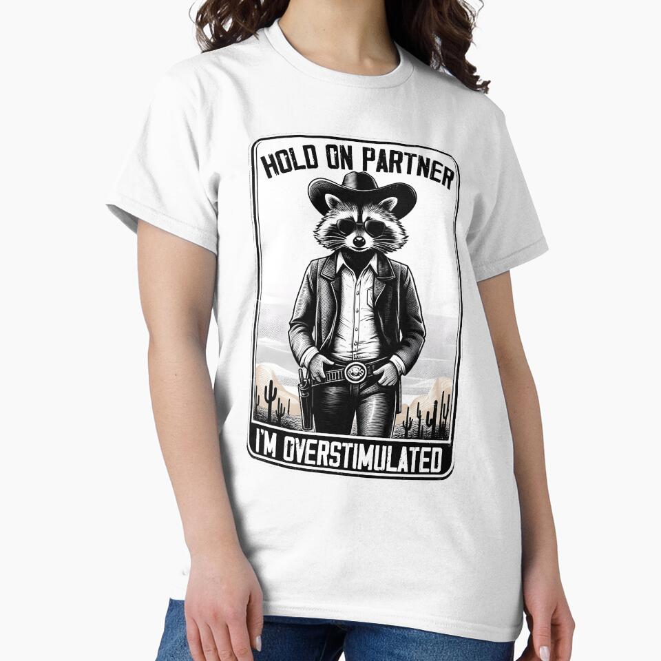 Hold On Partner I'm Overstimulated Cowboy Raccoon tarot by MTRBSK11