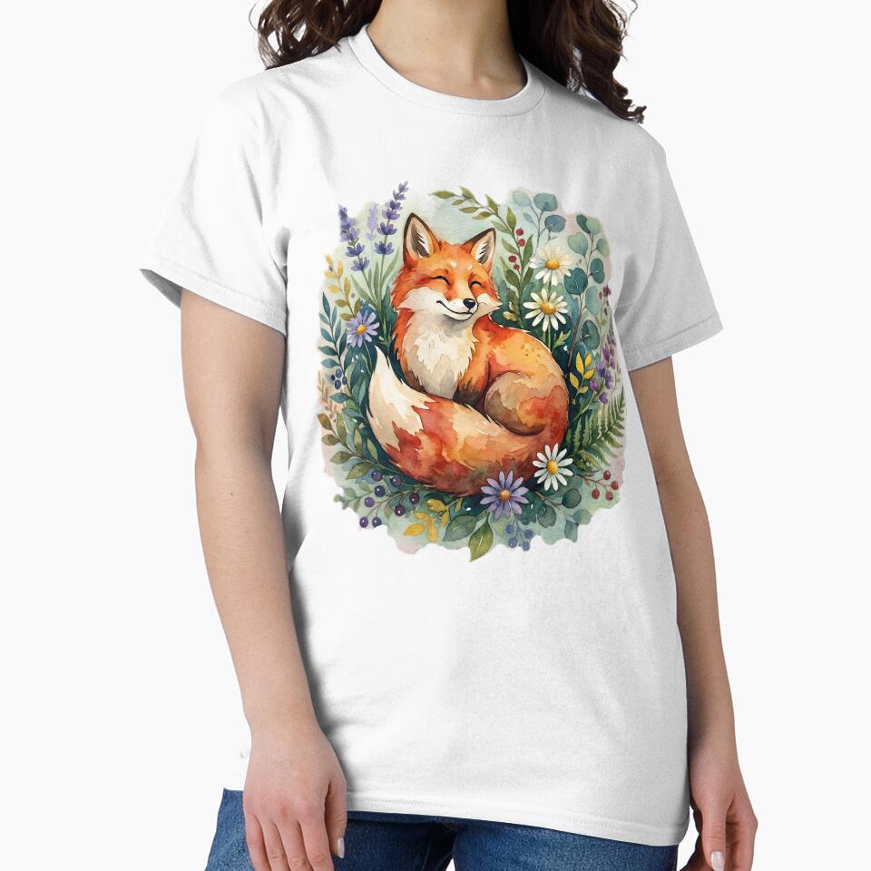 Blissful Fox Nap in Bloom by From the river to the sea