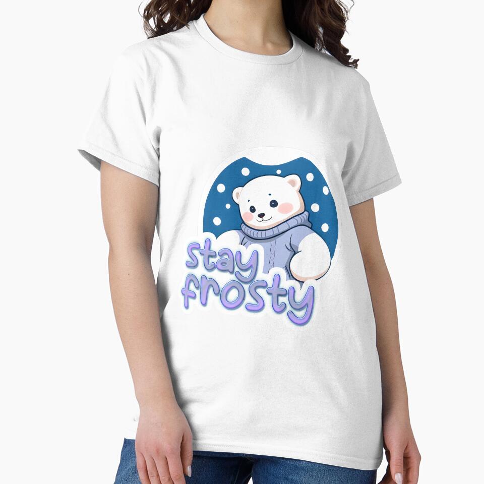 Stay Frosty: Empowering Polar Bear Sticker by RGB-crayon