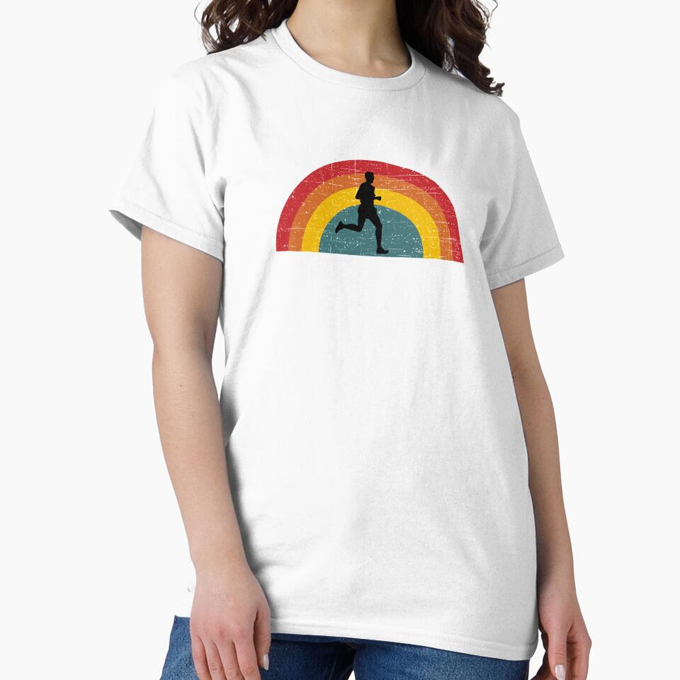 Trail Runner - Vintage Half Circle Sunset by HeatherPore
