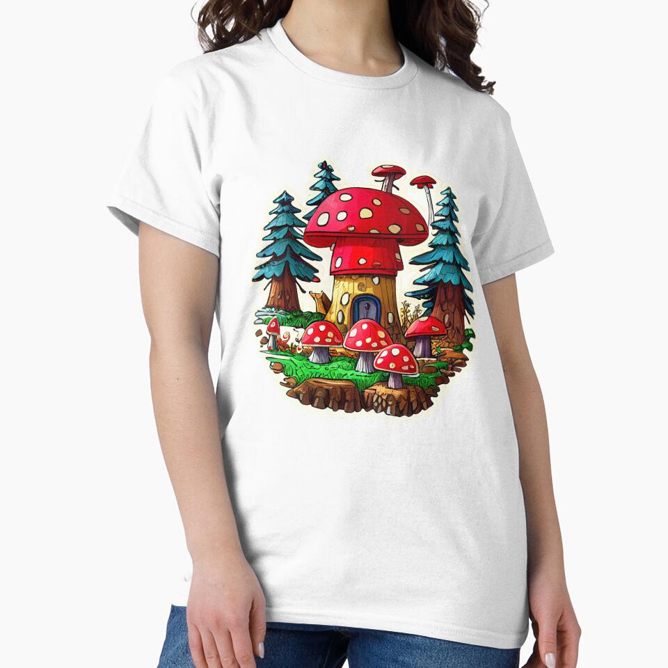 Cottagecore Cute Mushroom Village in Forest by dencha