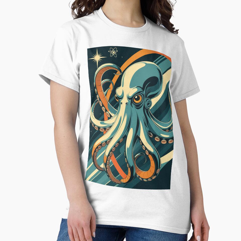 Atomic Oceans: Raygun Gothic Octopus by PrimeGens