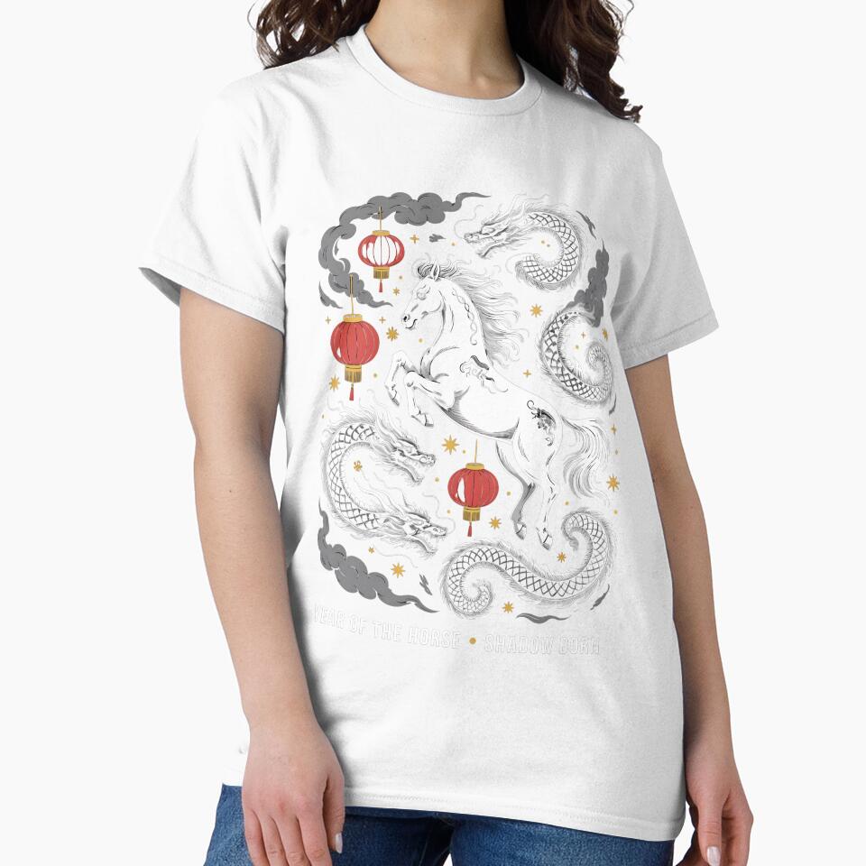 Year of the Horse Shadow Born Dragon Yin Yang Chinese New Year 2026 Lunar by CornishPixiPony
