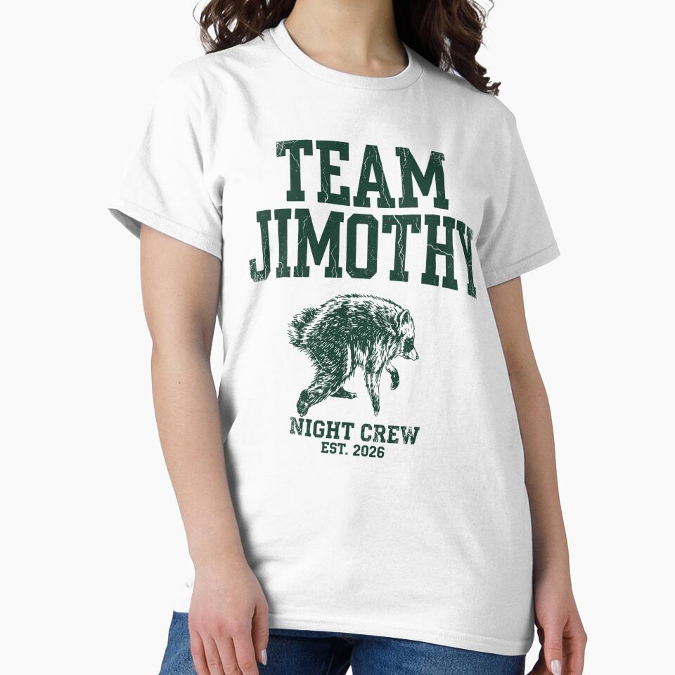 Team Jimothy Night Crew Est 2026 Vintage College Raccoon by Devilians92
