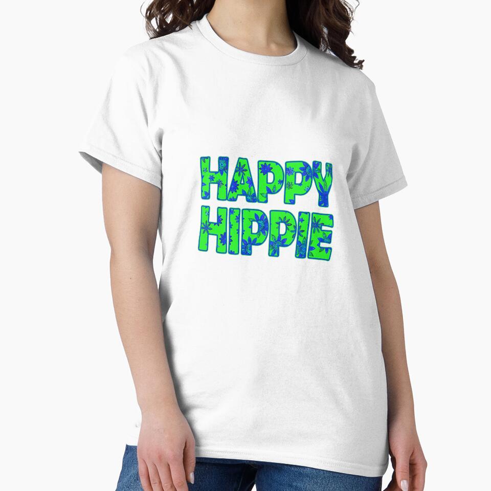 Happy Hippie Words Flower Power Free Spirit Hippie Vibes 3 of 4 by Beachy