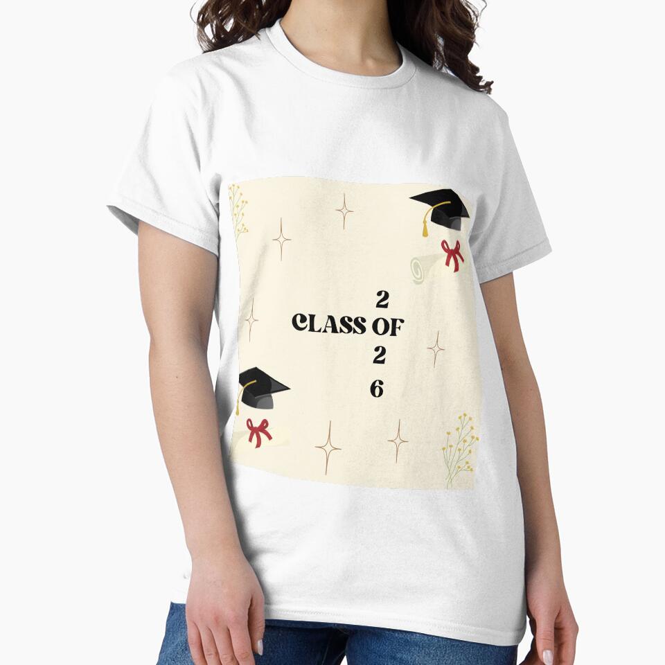 ​Aesthetic Class of 2026 Retro Graduation Art by NinaVibeStudio