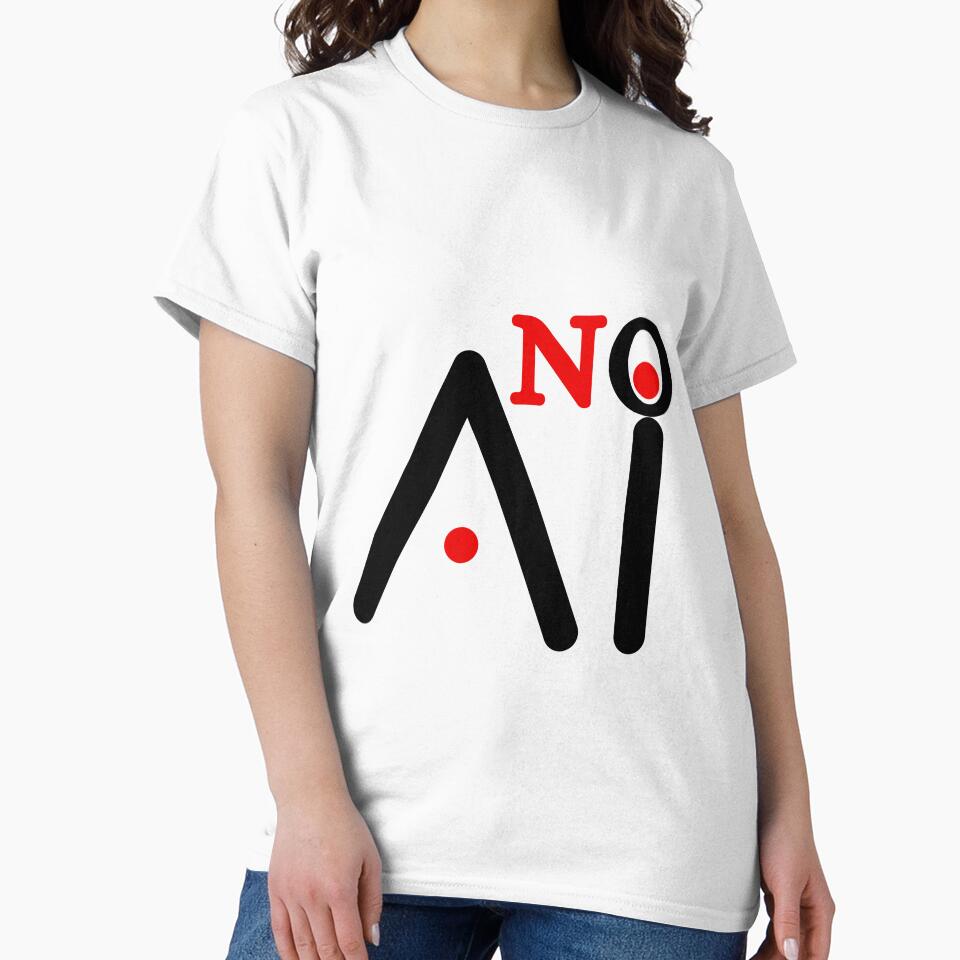 No AI Art Sticker - No Artificial Intelligence - No AI Symbol by Caviar-Studio