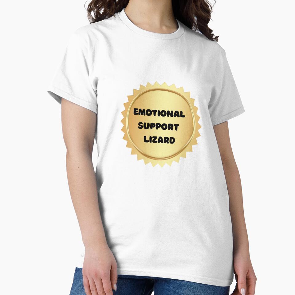 Emotional Support Lizard Badge Sticker by InfiniteSticker