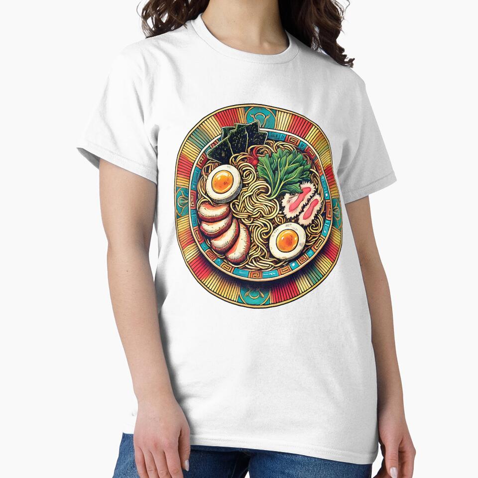 Authentic Japanese Ramen Bowl | Traditional Noodle Soup Art Print by DrawHandArt