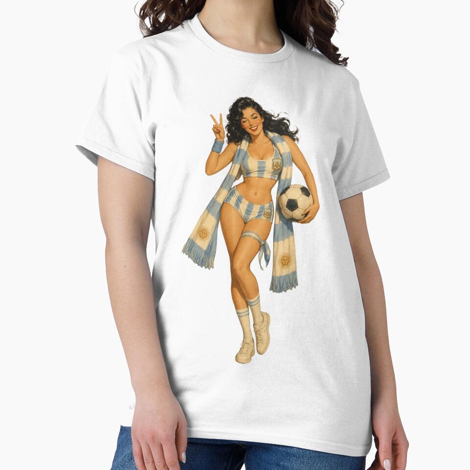 Vintage Football Fan Pinup – Retro Soccer Spirit Girl by Cosplayvintage