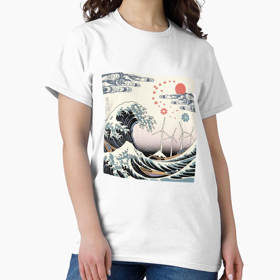 Hokusai Great Wave Environmental Art Japanese Print by Common-Standard