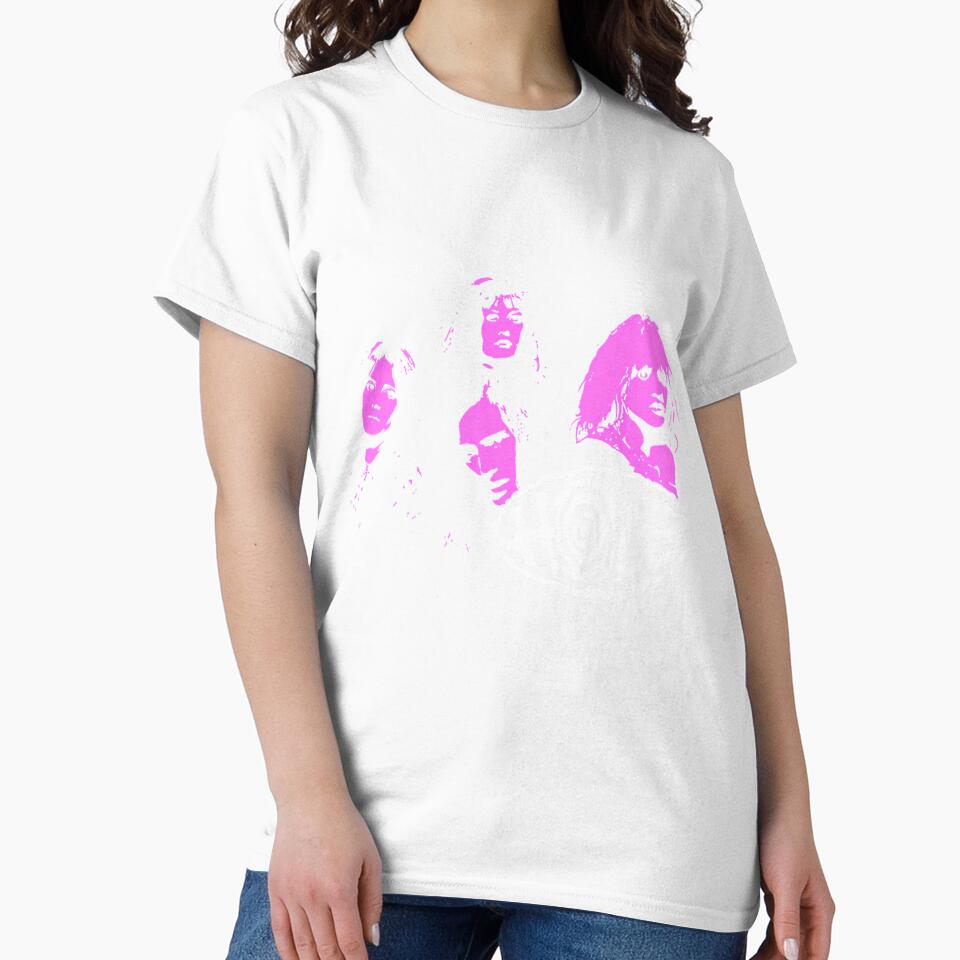 Four Pink Silhouette Woman Grunge Band by ananimyim