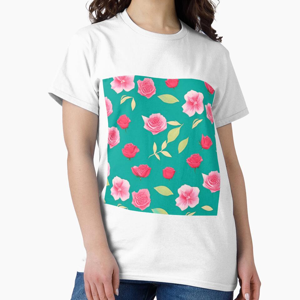 Floral pattern with roses and peonies by Girly-Universe