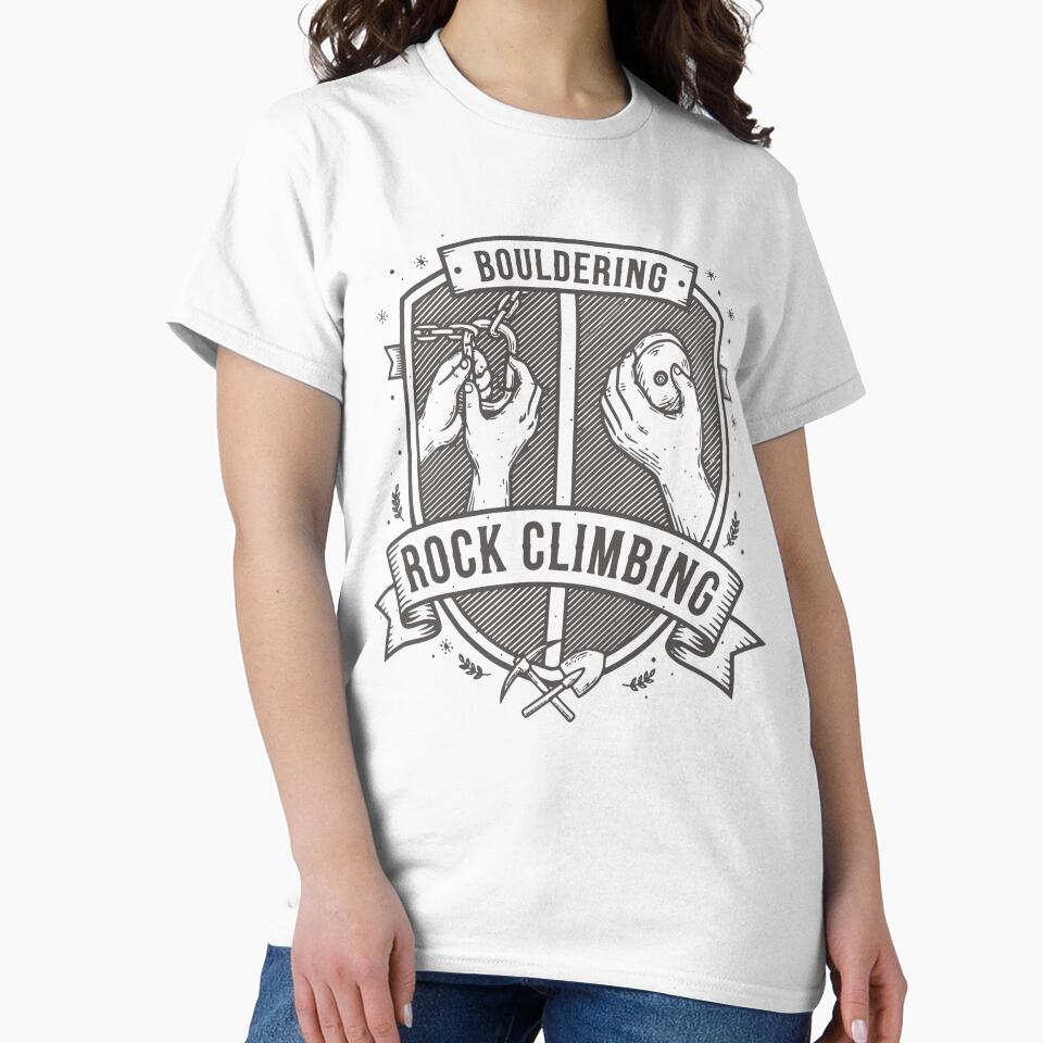Rock Climbing Bouldering Shield Design by LuminOrb