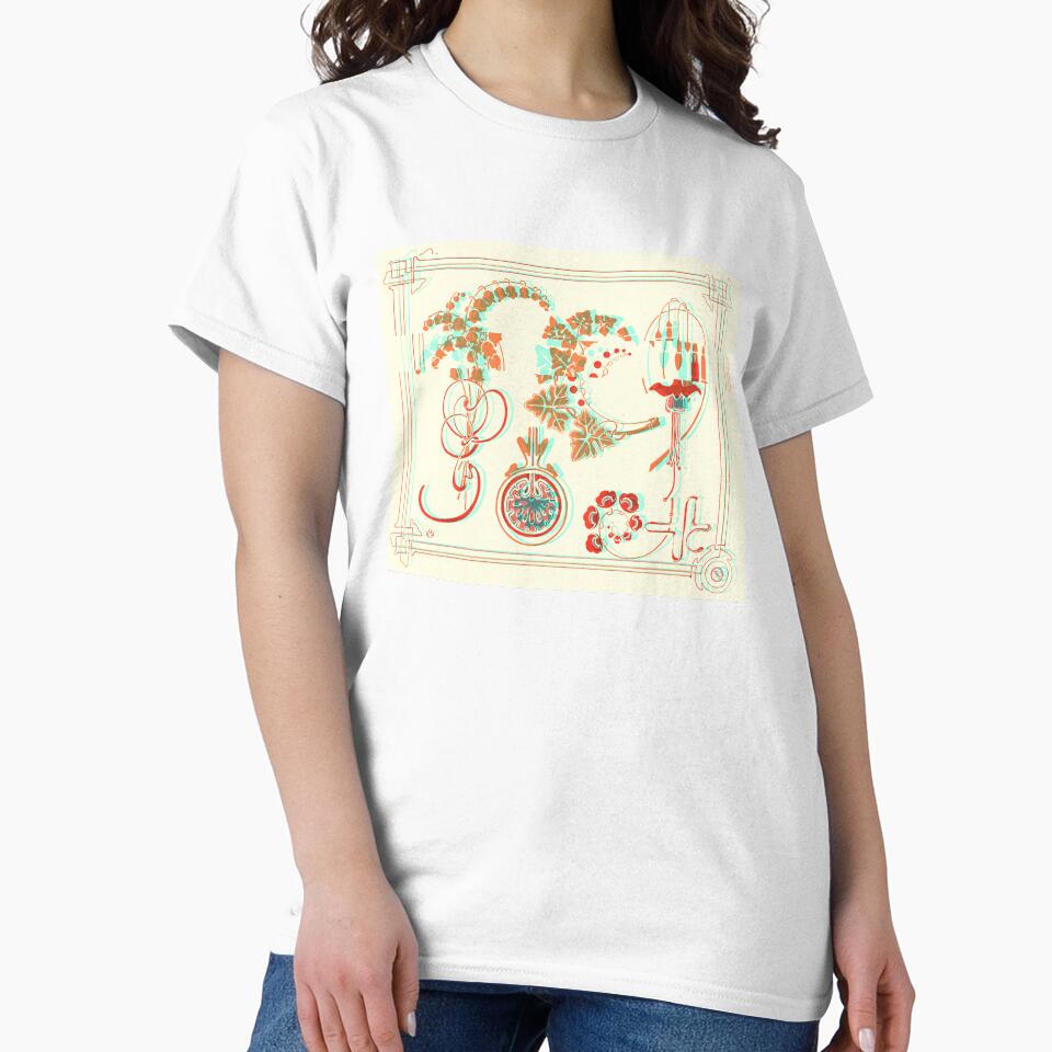 Glitch Art Nouveau Magical Symbolism Yellow by BioDigital-Jazz