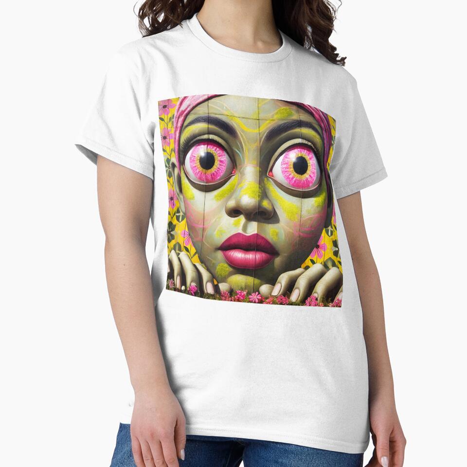 Alter Gaze – Surreal Pink-Eyed Girl Portrait by EmeraldeaArt
