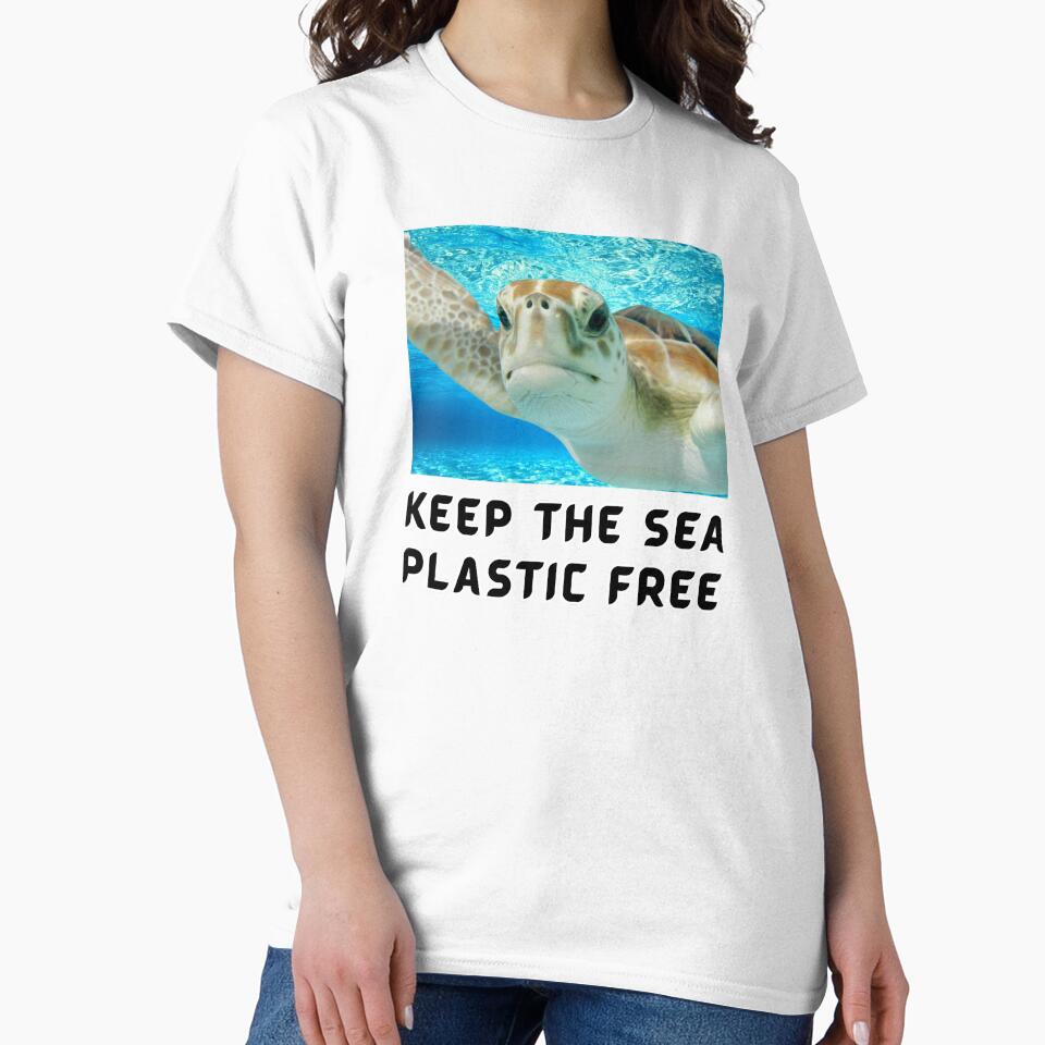 Sea Turtle Marine Life Plastic Pollution Awareness by SmallDart Creations
