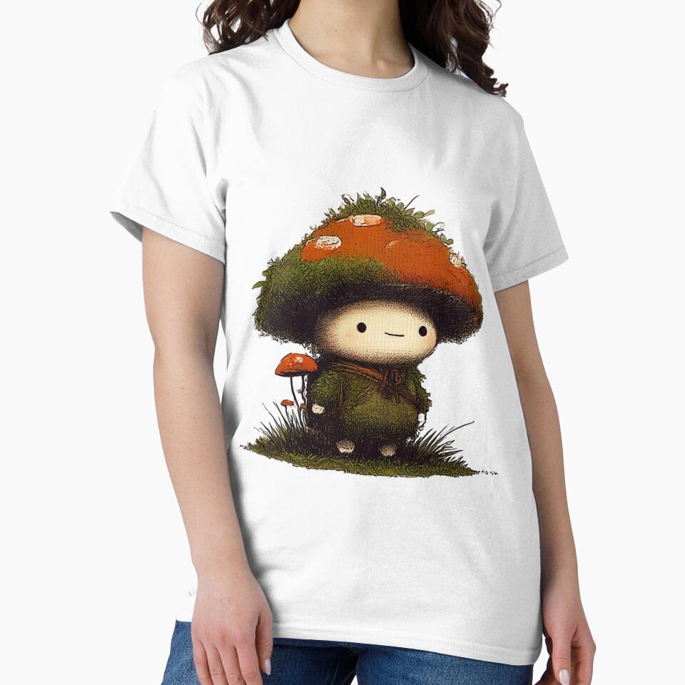 Whimsical Cottagecore Mushroom Creature Sticker by Ai Enchanted Art | Cottagecore • Whimsigoth • Aesthetic Designs