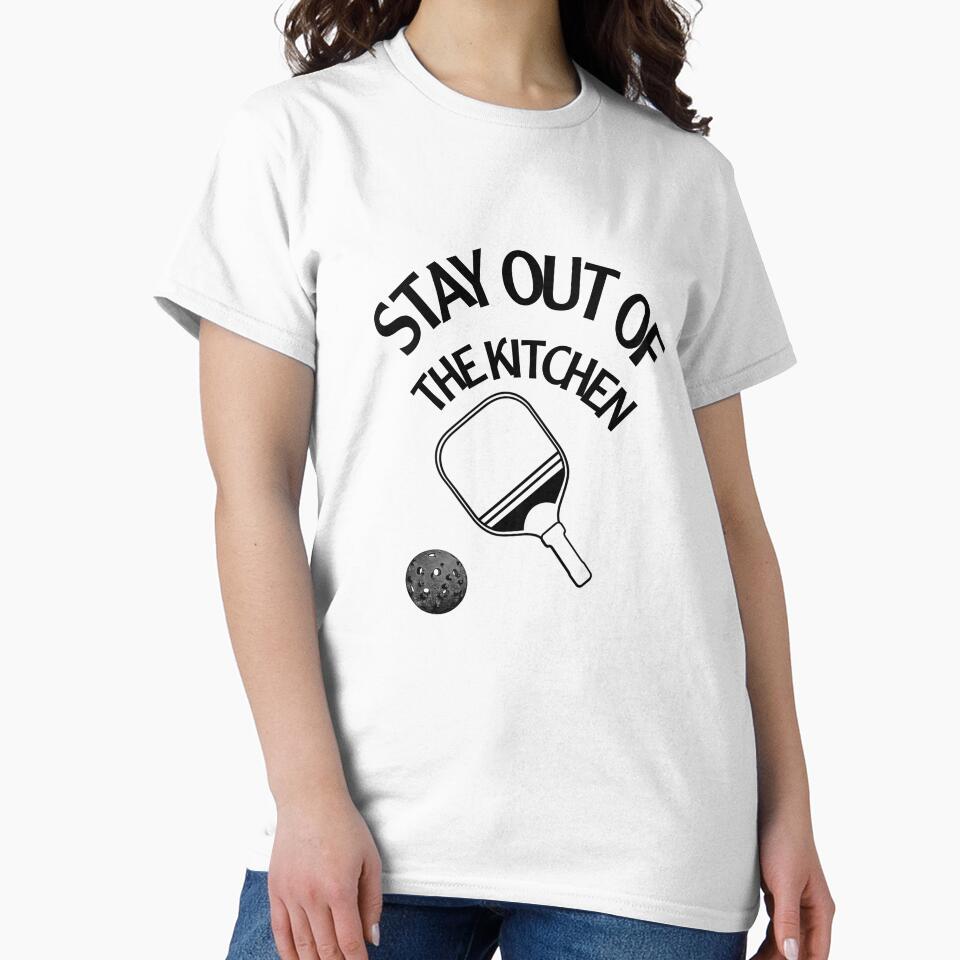 Stay Out of the Kitchen Funny Pickleball Paddle Design by UNIX-G