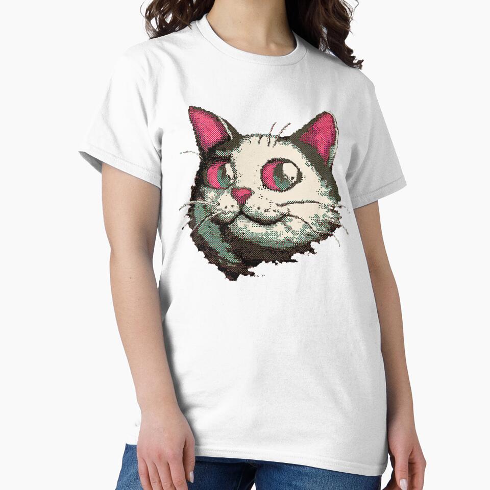 Pixel Cat Minimal Icon Art by Bambooartist