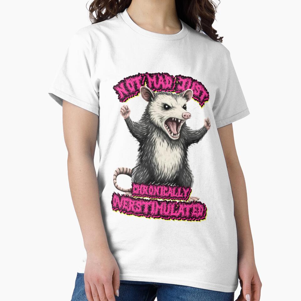 Chronically Overstimulated Funny Opossum Screaming by BlkFelineThrds