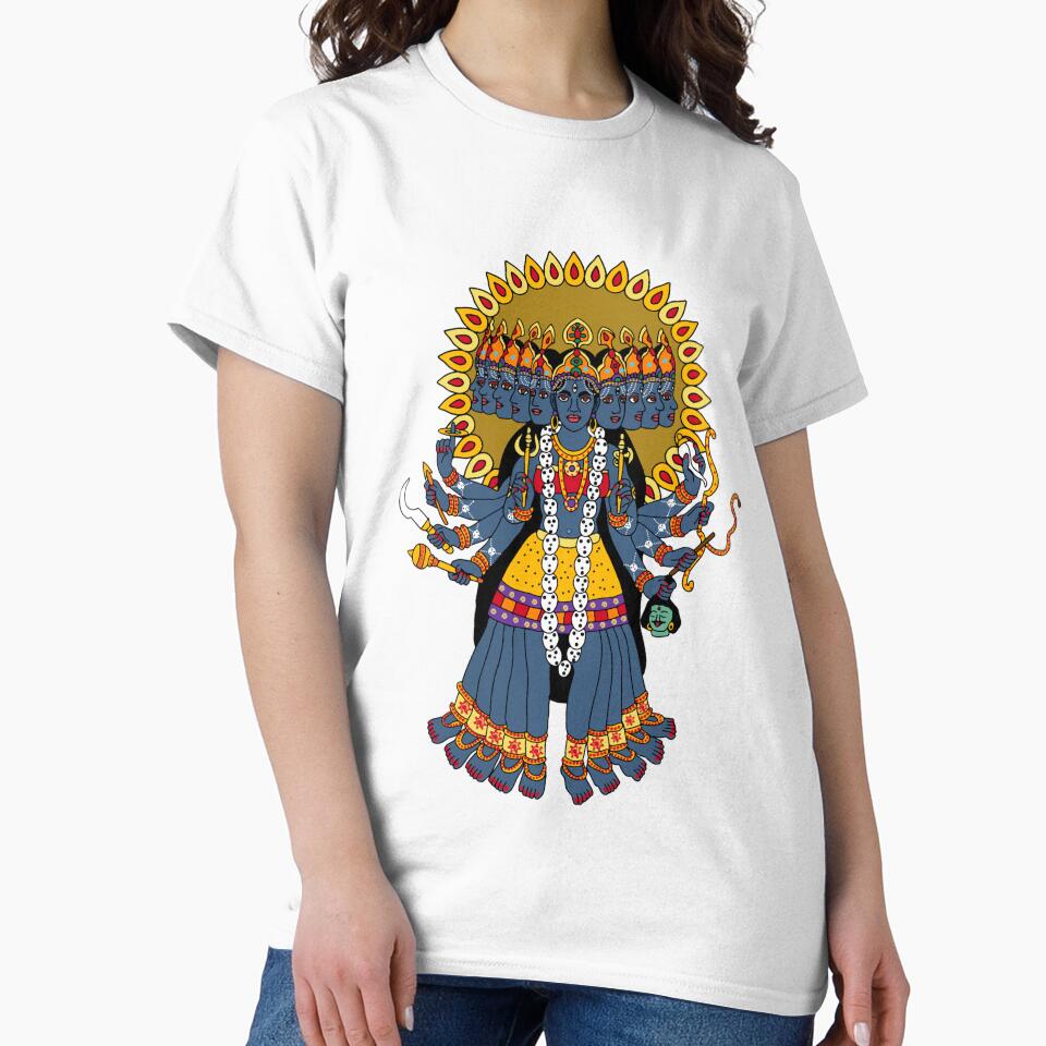 Goddess Mahakali Artwork | Fierce Divine Energy | Hindu Goddess Wall Decor by Harshit_Digital_Arts