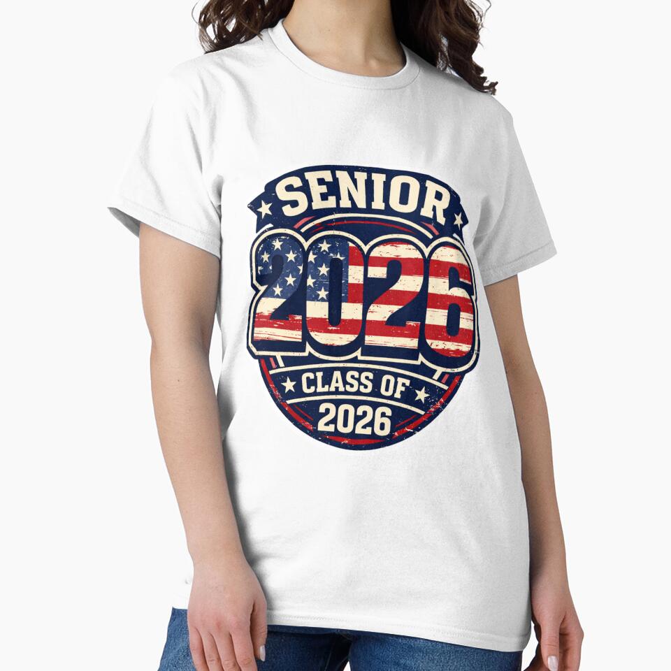 Patriotic Senior 2026 Sticker – Class of 2026 American Flag Graduation Design by Best Designer