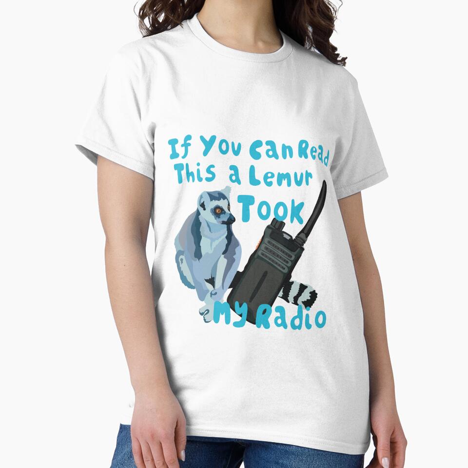 Ring-Tailed Lemur Funny Radio Design by PrettylittlepastelUk