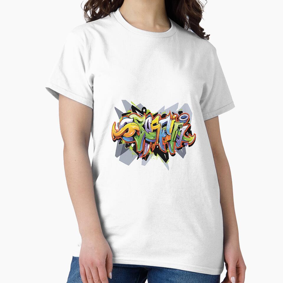 Urban Art Graffiti t-shirt design Classic by HARPREET-24