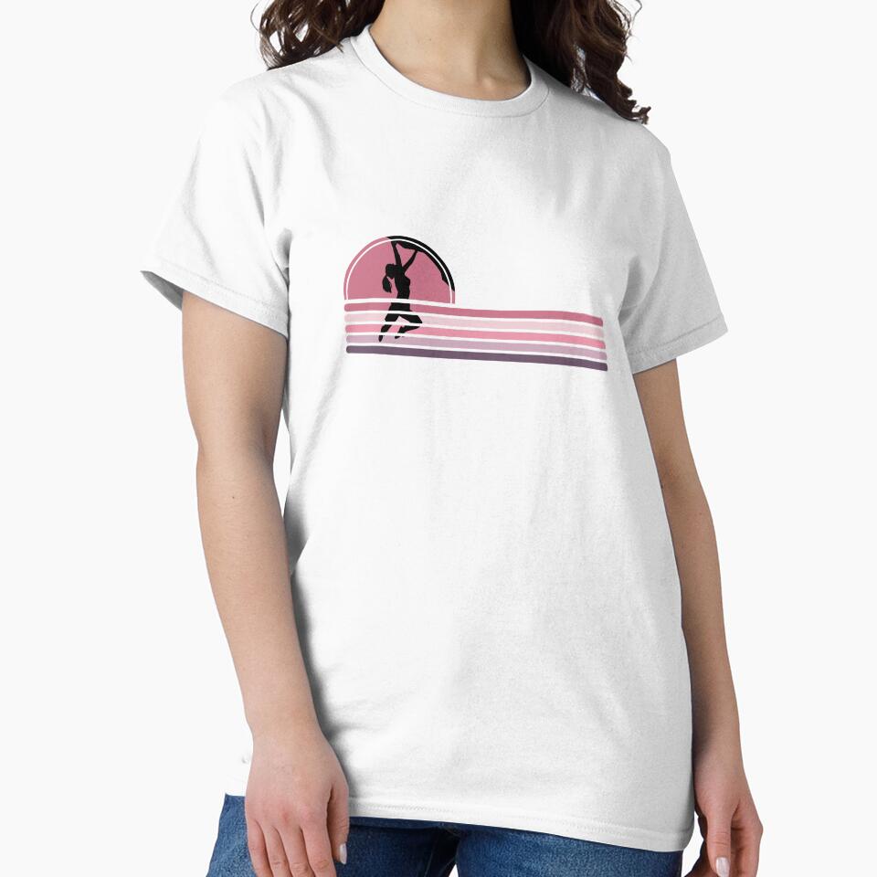 Woman Bouldering Rock Climbing - Pink Sunset by HeatherPore