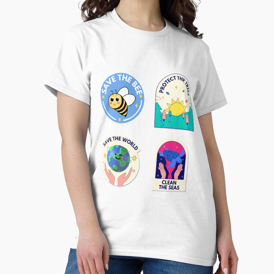 Save The Bees, Protect The Trees, Clean The Seas by art-and-sticker