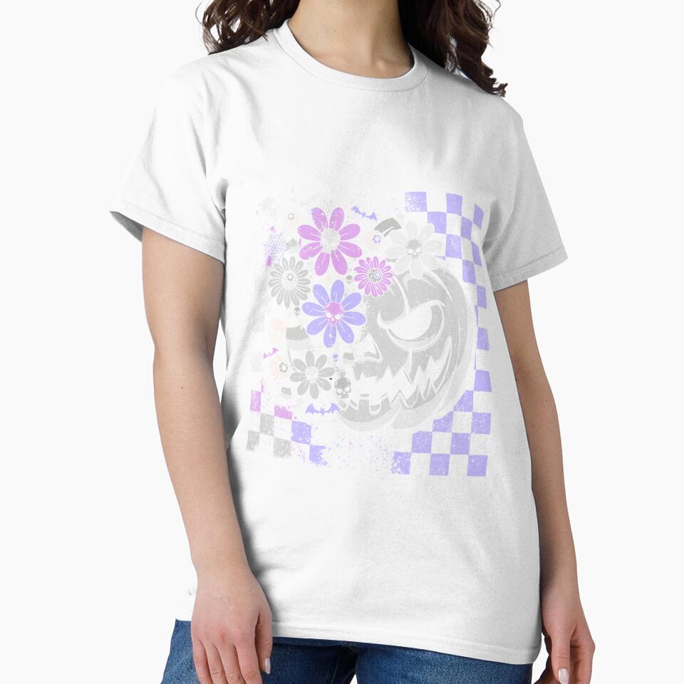 Pastel Goth Pumpkin – Skulls & Flowers Halloween Design by The Sandy Design Store