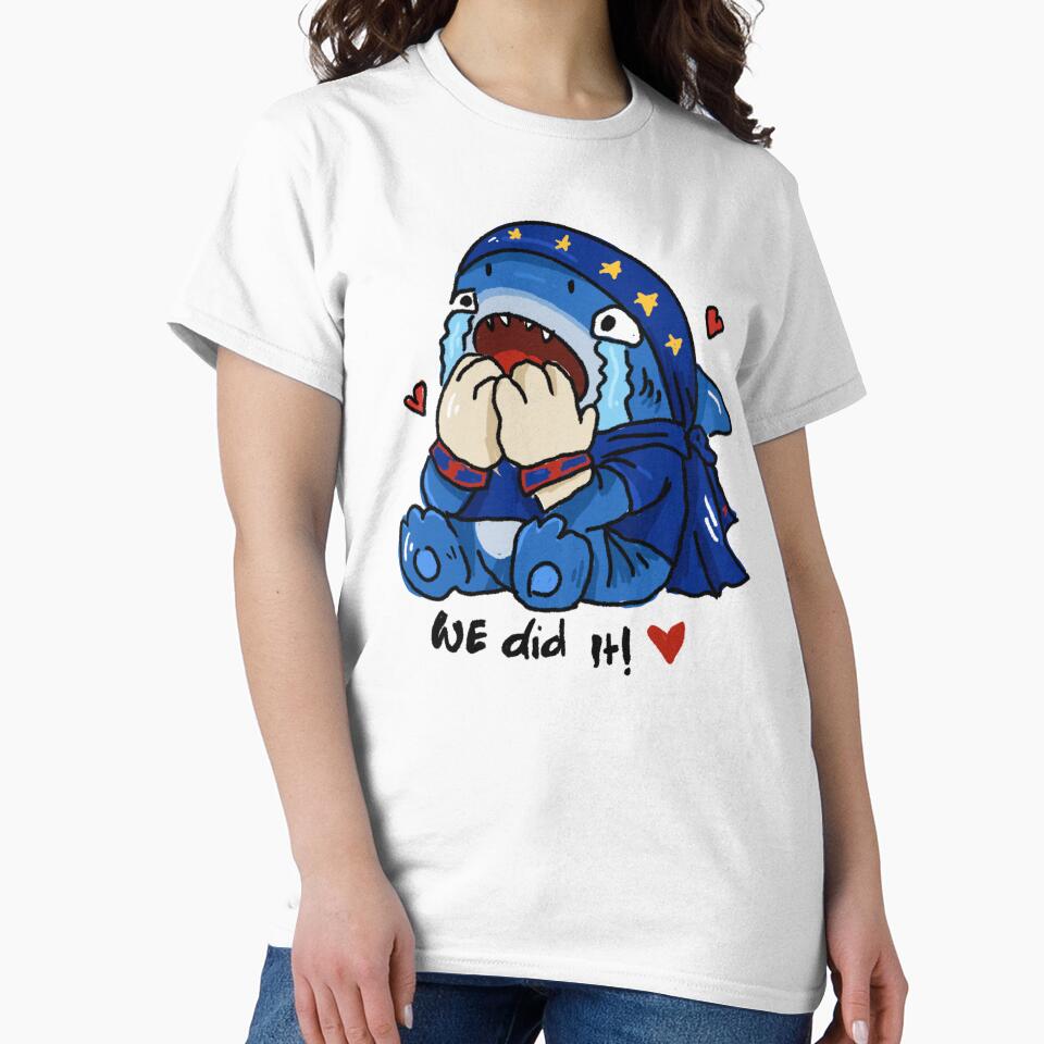 Awkward Animal Hat Club – Cape Verde Blue Shark “We Did It!” | Cute Football Fan Sticker by chupichapa
