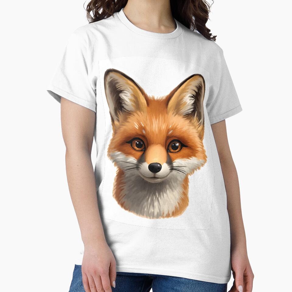 Cute Baby Fox Face Sticker by Teewave-Ashish