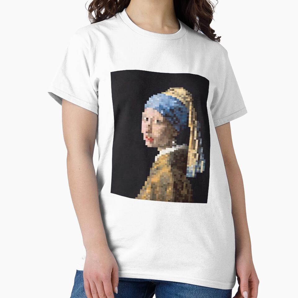 Pixel Art girl with pearl earring by ArtPixelDesign