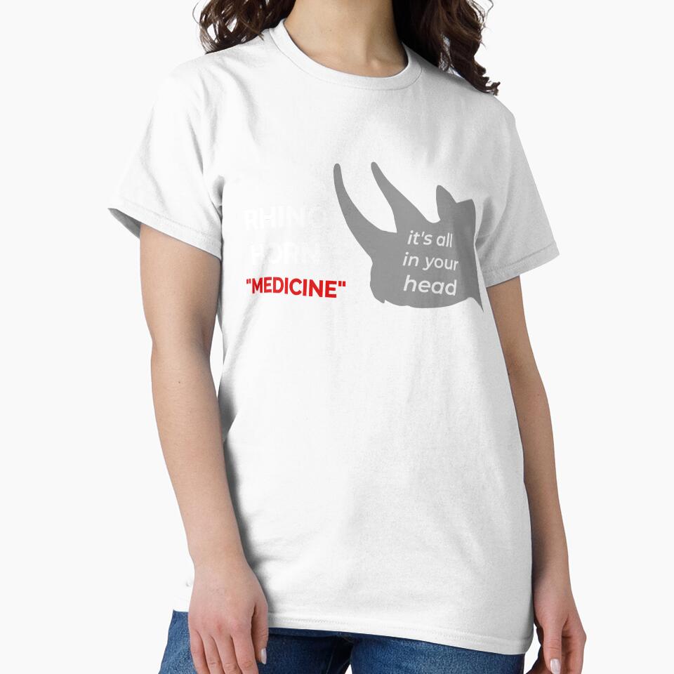 Rhino horn medicine: it's all in your head (dark backgrounds) by ZoObsessed