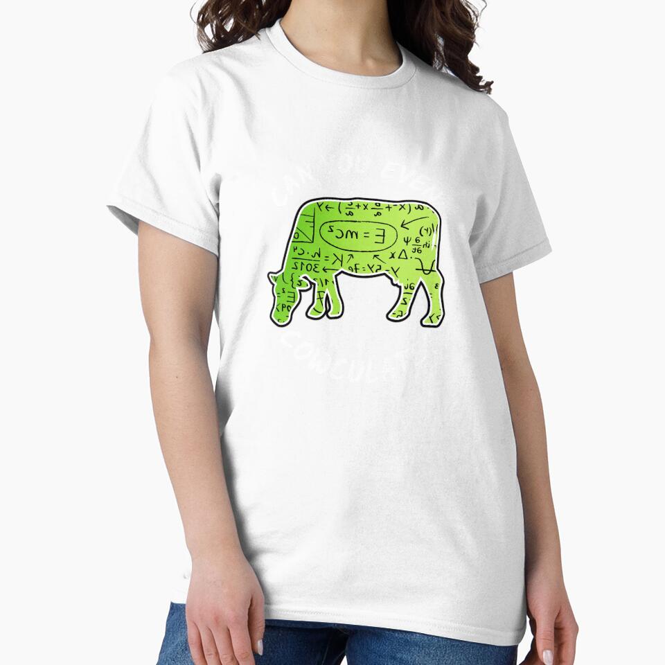 Black version of Green cow version of Can you even calculate? Funny colorful cow puns Calculator by FarmsteadAcers