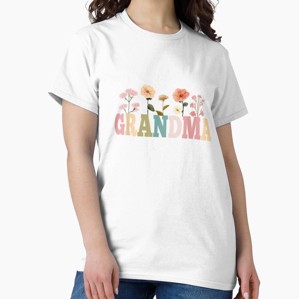 Promoted to Grandma Est 2026 Floral Future Grandmother by Boutkimaewab
