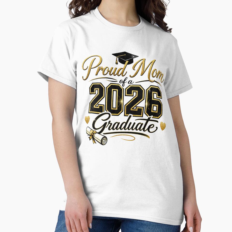 Proud Mom of Class of 2026 – Elegant Graduation Design by EventDrop
