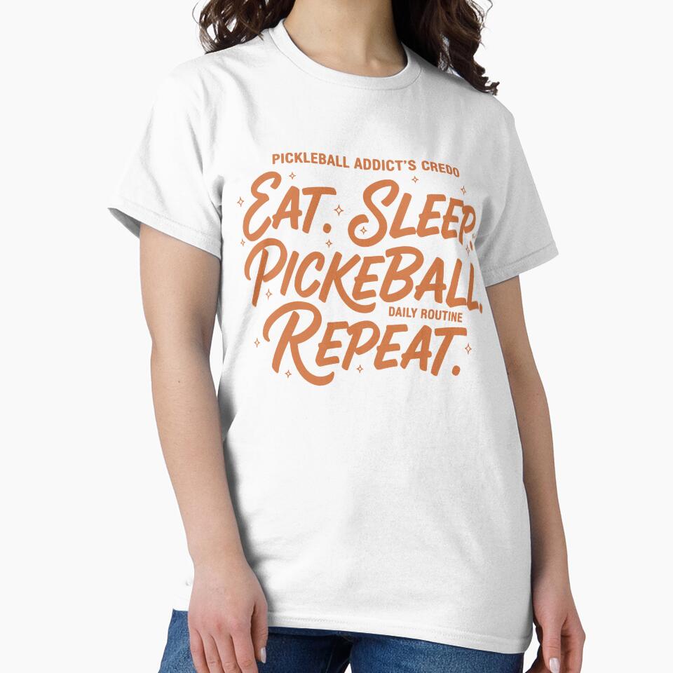 Pickleball Addicts Credo Eat Sleep Pickleball by LuminOrb