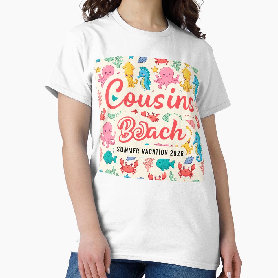 Cousins Beach Summer Vacation 2026 Kawaii Sea Animal Pattern by PixelWaveBD