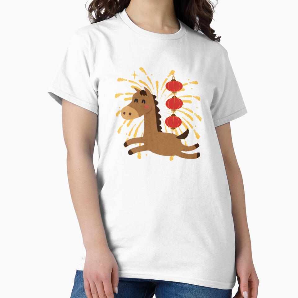 Happy new year horse Chinese zodiac Cute horse lunar new year Chinese new year snake zodiac year of the horse sticker good fortune by LaundrySalt