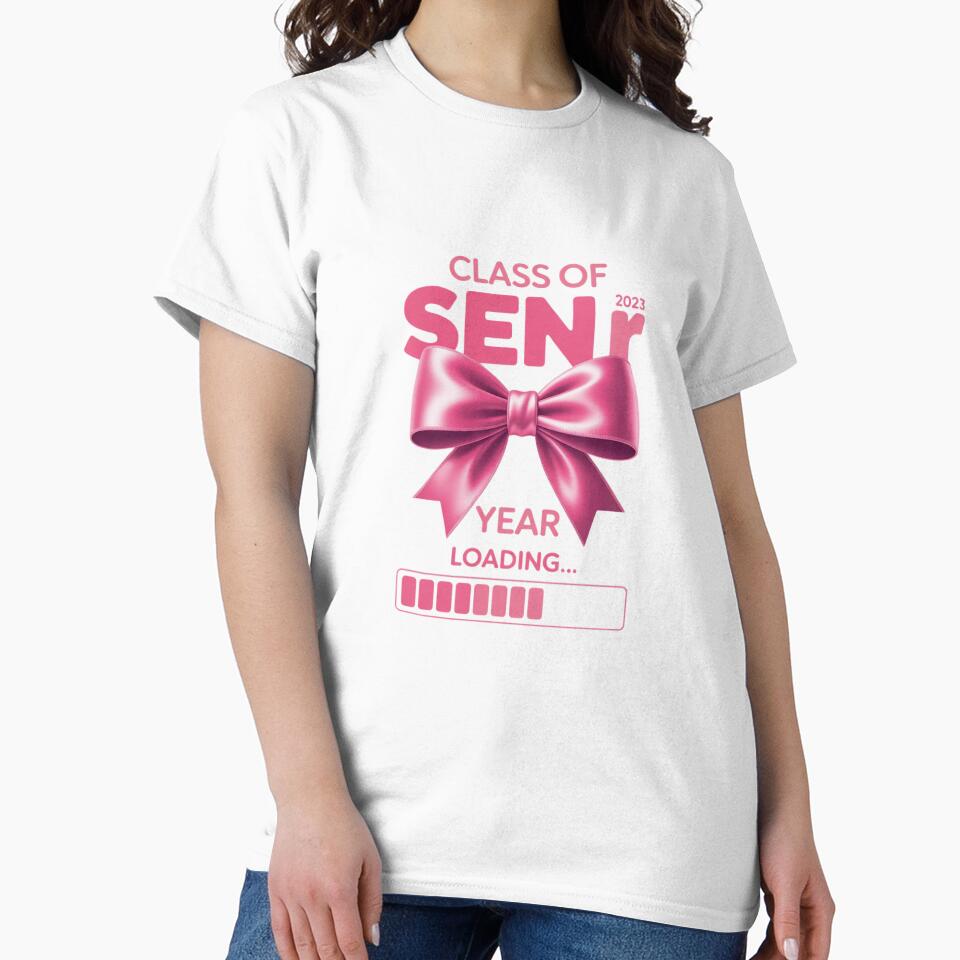 2026 Senior Year Loading Funny Senior 2026 Pink Bow by InspiredFoul